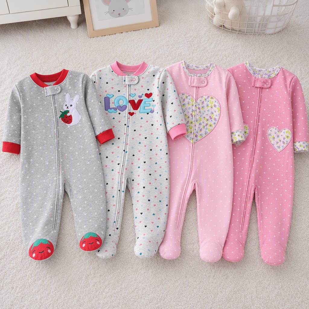 Romper Bayi Perempuan Baru Lah - Cotton Baby Onesies Zipper ulasan dan harga