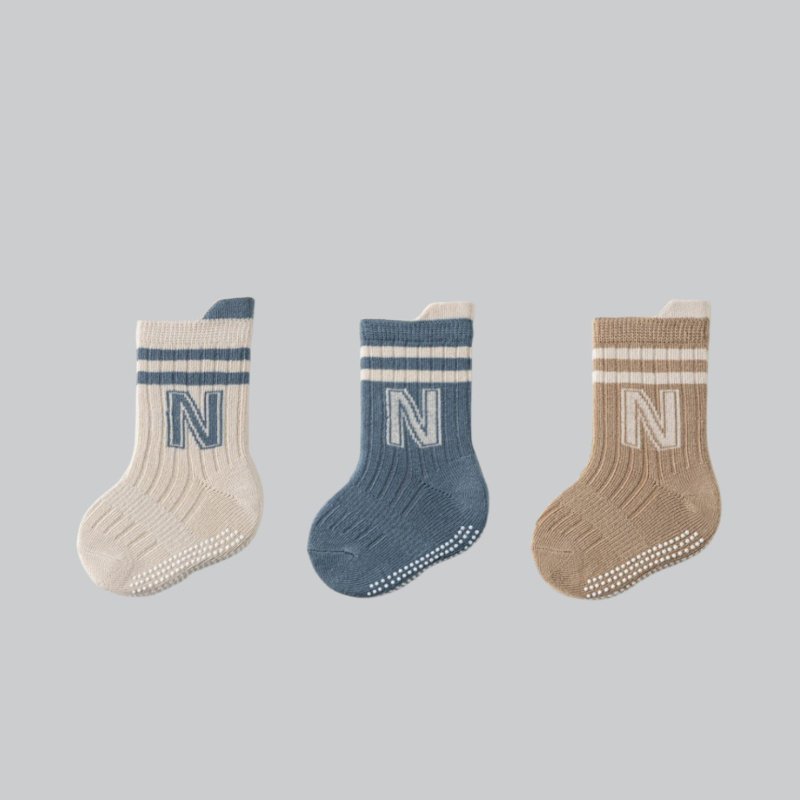 3 Pasang/Lot Kaus Kaki Huruf K - Unisex Baby Socks Non Slip ulasan dan harga