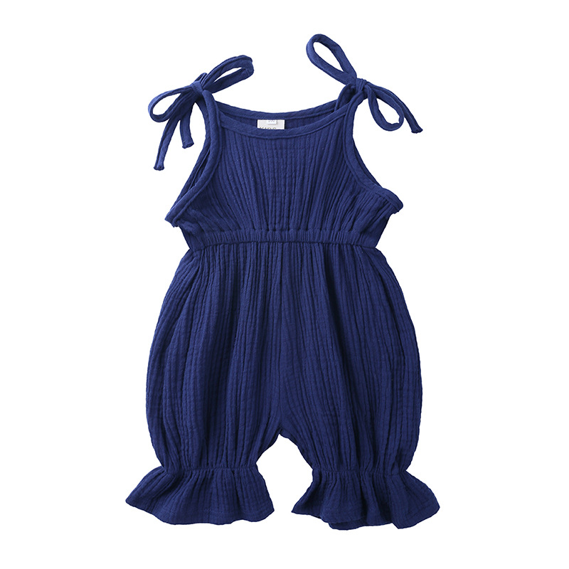 Pakaian Musim Panas Bayi Perem - Baby Summer Linen Sleeveless Jumpsuit ulasan dan harga